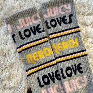 Juicy Couture “Juicy Loves Nerds” Socks